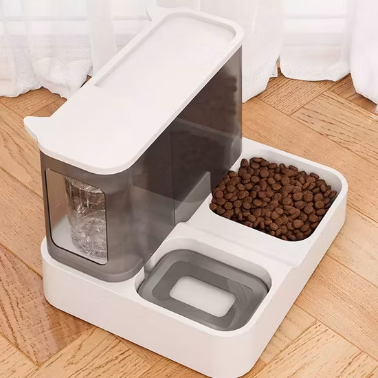 Alimentador automático para gatos, agua de gran capacidad, 2 a 1, boca no mojada, cuenco de agua para perros, suministros para mascotas